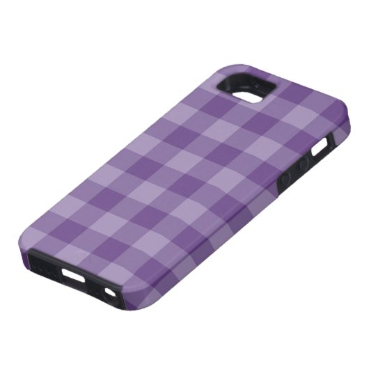 Violet ingecheckte achtergrond Case-Mate iPhone case (Onderkant)