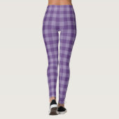 Violet ingecheckte achtergrond leggings (Achterkant)