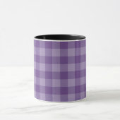Violet ingecheckte achtergrond mok (Midden)