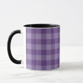 Violet ingecheckte achtergrond mok (Links)