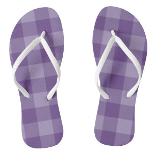 Violet ingecheckte achtergrond teenslippers