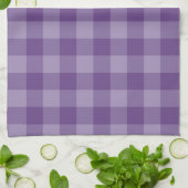 Violet ingecheckte achtergrond theedoek (Gevouwen)