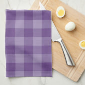 Violet ingecheckte achtergrond theedoek (Quarter Fold)