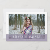 Violet | Invitation de Faire-part de diplôme photo (Devant)