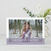 Violet | Invitation de Faire-part de diplôme photo (Debout devant)