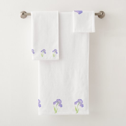 Violet Iris Bad Handdoek (Insitu)