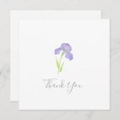 Violet Iris Carte de remerciements (Devant / Derrière)