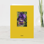 violet iris - kaart (Achterkant)