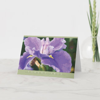Violet Iris Note Card Kaart