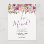 Violet J'Ai Déménagé | Carte postale Faire-part mo (Devant)