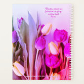 Violet jaune Tulipe rose Nom Monogramme Titre Anné (Dos)