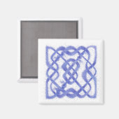 VIOLET KELTISCHE KNOOP Vierkante magneet (Voorkant / Achterkant)