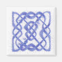 VIOLET KELTISCHE KNOOP Vierkante magneet