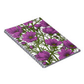Violet kosmos bloemen notitieboek (Rechterzijde)