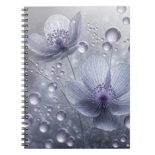 Violet Kosmos en Dew Drops Notitieboek (Voorkant)