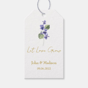 Violet Laat liefde huwelijkszaad groeien Cadeaulabel