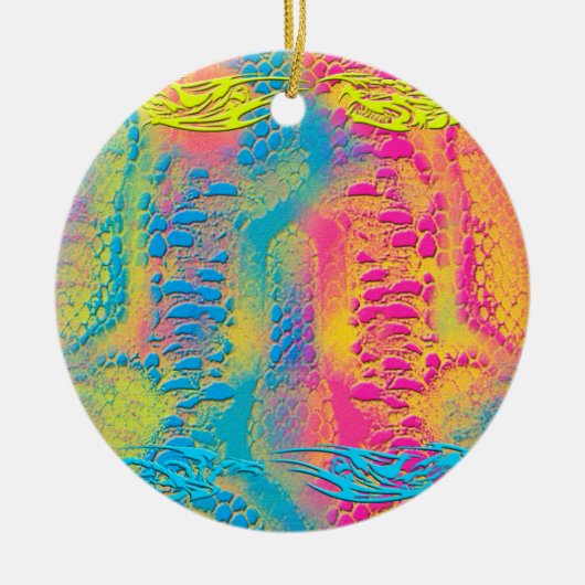 VIOLET LACE - digitaal - fractale kunst - Keramisch Ornament (Voorkant)