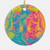 VIOLET LACE - digitaal - fractale kunst - Keramisch Ornament (Achterkant)