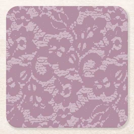 Violet lace vierkante kartonnen onderzetter (Voorkant)