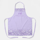 Violet lavendel monogram initialen schort (Voorkant)