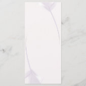 Violet Lavendel & Peach Kleur Gast Naam Diner Menu (Achterkant)