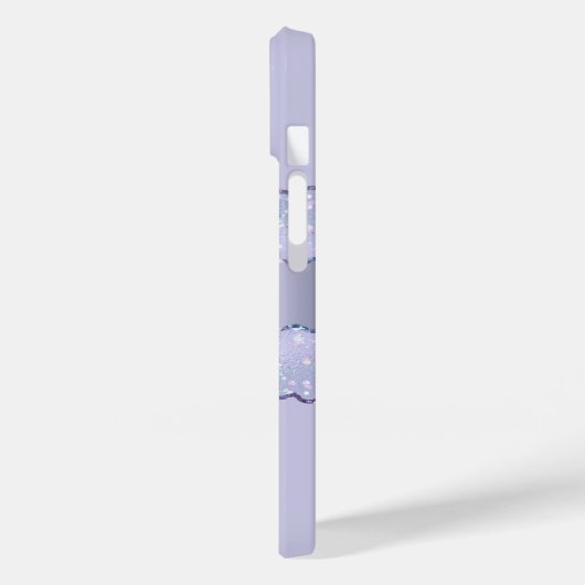 Violet lavender agate marble name script Case-Mate iPhone case (Achterkant / Links)