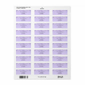 Violet lavender confetti elegant return address etiket (Full Sheet)