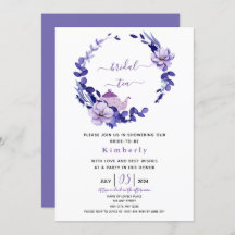Violet & Lavender Floral Bridal Tea
