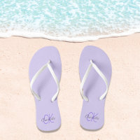 Violet lavender gekleurde naam monogram