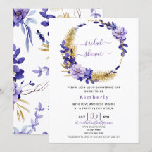 Violet Lavender & Gold Floral Vrijgezellenfeest