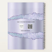 Violet lavender metal agate marble name 2023 planner (Achterkant)