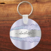 Violet lavender Silagate marmer Sleutelhanger (Voorkant)