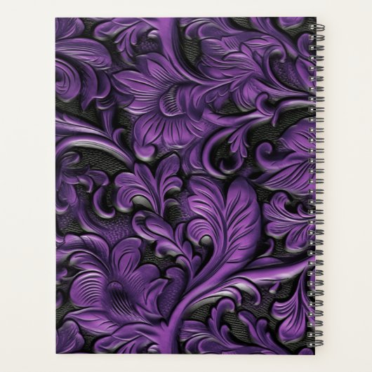 violet leer met gereedschap planner (Achterkant)