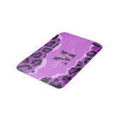 Violet Leopard Print Badmat (Gekanteld)