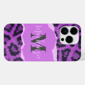Violet Leopard Print iPhone Hoesje (Achterkant horizontaal)