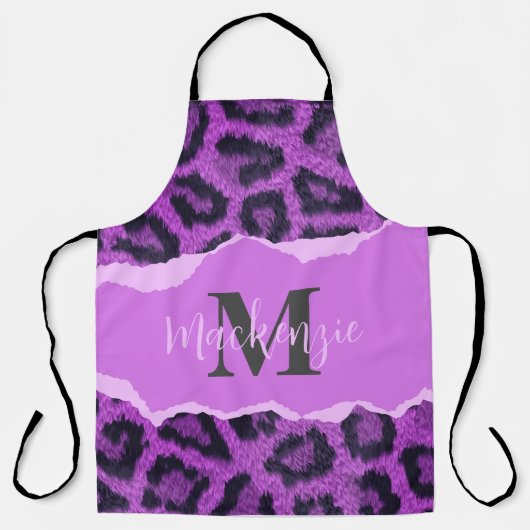 Violet Leopard Print Schort (Voorkant)