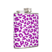 Violet Leopard Skin Pattern Heupfles (Rechts)