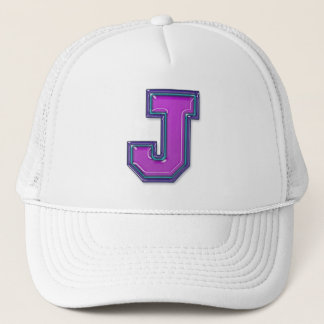 Violet Letter J Trucker Pet