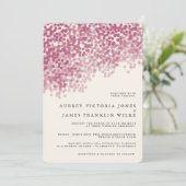 Violet Light Shower | Uitnodigingen voor weddensch (Staand voorkant)