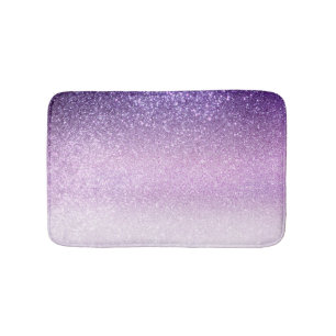Violet Lila pastel Paars Triple Glitter Ombre Badmat