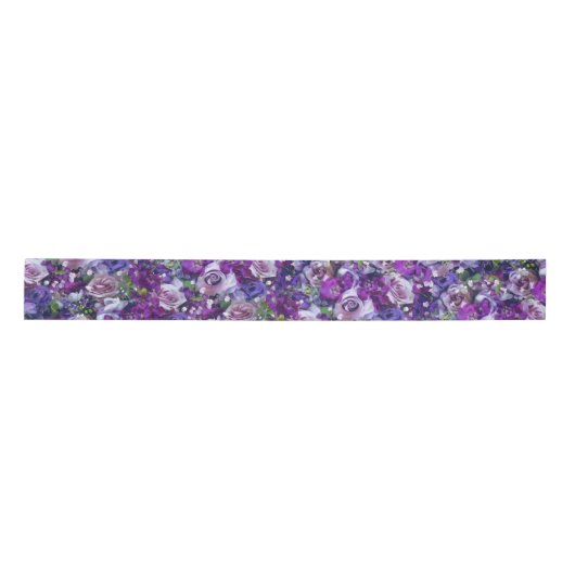 Violet Lila Roos Flowers Garden Pattern Lint (Voorkant)