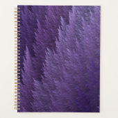 Violet Lilac Purple Tartan Feather Pattern Planner (Voorkant)