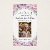 Violet Lilac rose Floral Signet funéraire (Devant)