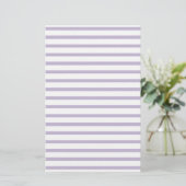 Violet Lined Paper Stripes voor Notes Stationery Briefpapier (Staand voorkant)