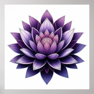 Violet Lotus Serenity Poster