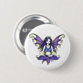 "Violet Lotus" Yoga Chic Pinback Button (Voorkant /achterkant)