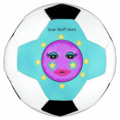 Violet Lune Jaune Étoiles Mignonne Visage (Devant)