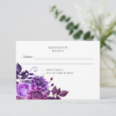 Violet mariage rsvp Réponse florale Réponse des fl (Debout devant)