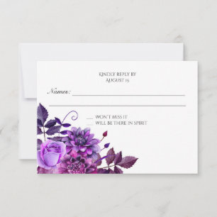 Violet mariage rsvp Réponse florale Réponse des fl