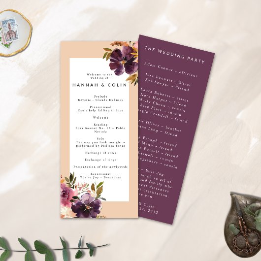 Violet Meadows Modern Herfst Bloemen Programma